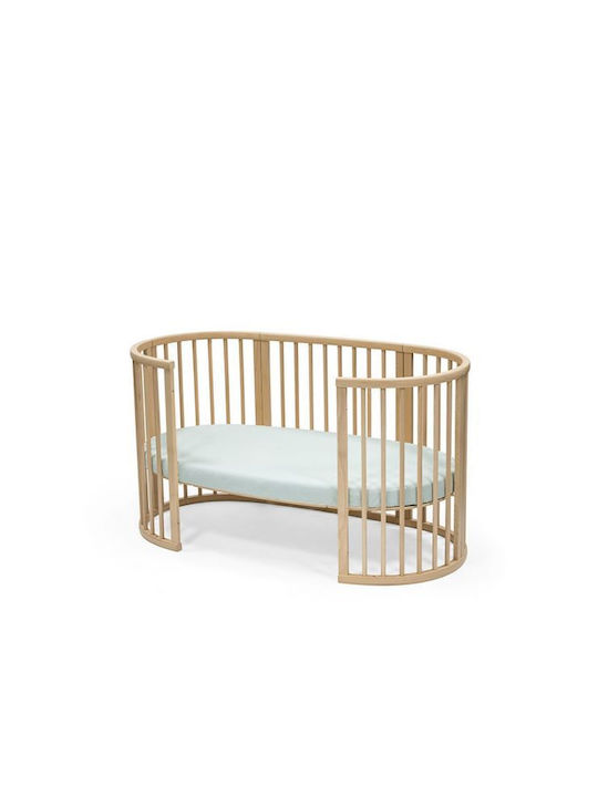 Stokke Sleepi Bed V3 Baby Sheet Cradle Cotton Dots Sage Light Blue 70x136cm