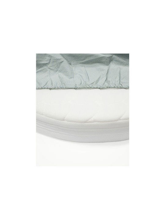 Stokke Sleepi Bed V3 Baby Sheet Cradle Cotton Dots Sage Light Blue 70x136cm