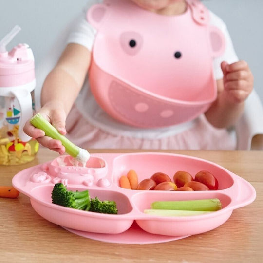 Marcus & Marcus Baby Food Plate Ollie made of Silicone Green