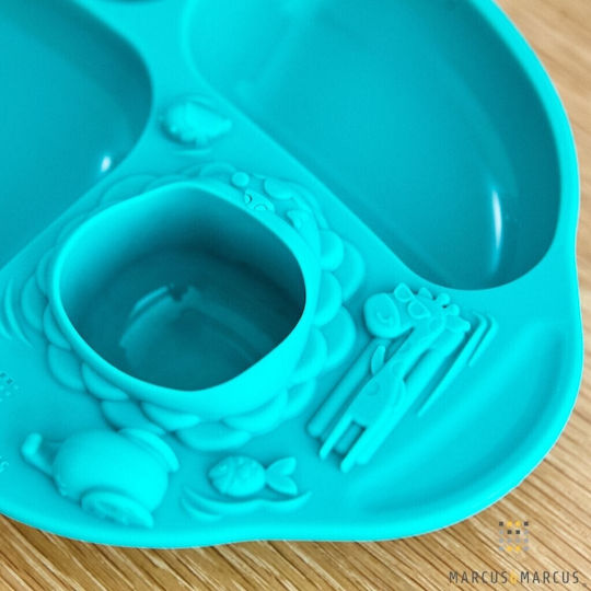 Marcus & Marcus Baby Food Plate Ollie made of Silicone Green