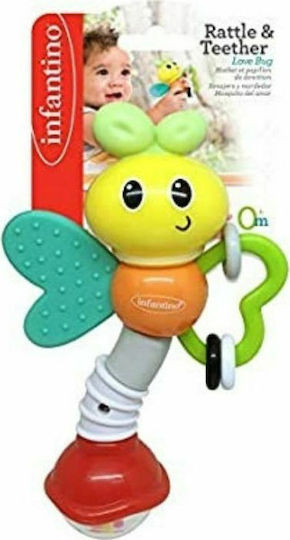 Infantino Love Bug Teething Rattle for Teething from Plastic for 0 Months+