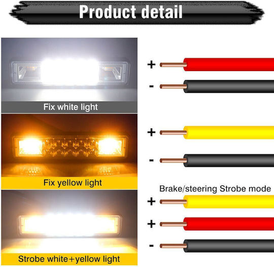 Factory Waterproof Headlights Car in Bar Shape LED 12V 48W 15cm with White Lighting 1pcs