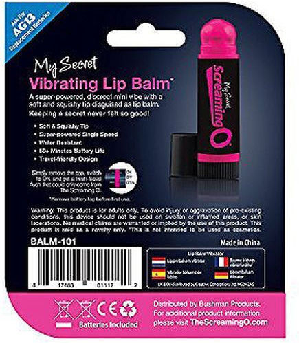 Screaming O Vibrating Lip Balm Klitoris Vibrator 10.1cm Pink