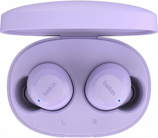 Belkin Soundform Bolt Earbud Bluetooth Handsfree Earphones with Sweat Resistance and Charging Case Lavender