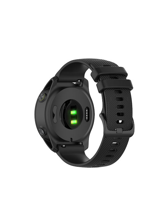Techsuit Armband Silikon Schwarz (Samsung Galaxy Watch 4, Galaxy Watch Active 1 / 2 (40 mm / 44 mm), Huawei Watch GT / GT 2 / GT 3 (42 mm)) 5949419024762