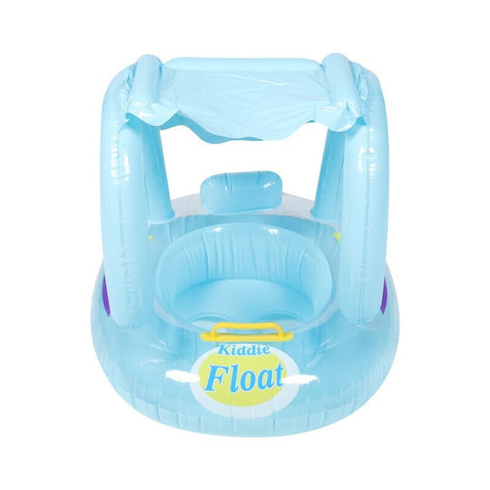 Summer Joy Kids Swimming Aid Swimtrainer 70cm with Sunshade for 3 years and Over Light Blue