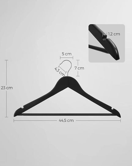 Songmics Clothes Hanger Black CRW02B-20 20pcs