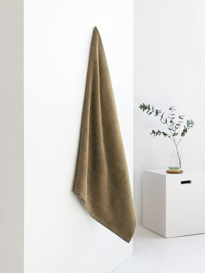 Palamaiki Σετ Πετσέτες Μπάνιου 3τμχ Roke Khaki Βάρους 600gr/m²