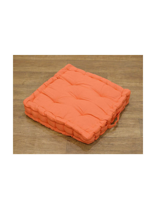 Viopros Floor Pillow 581 From 100% Cotton Terracotta 40x40cm