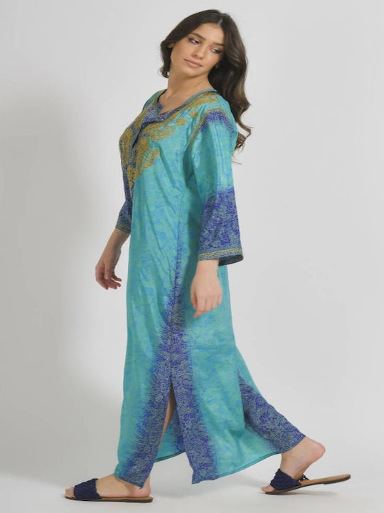 Ble Resort Collection Women's Maxi Caftan Beachwear Green