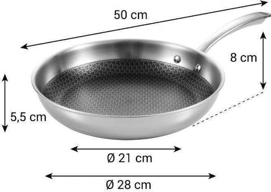 Tescoma Pan aus Edelstahl mit Antihaftbeschichtung 28cm