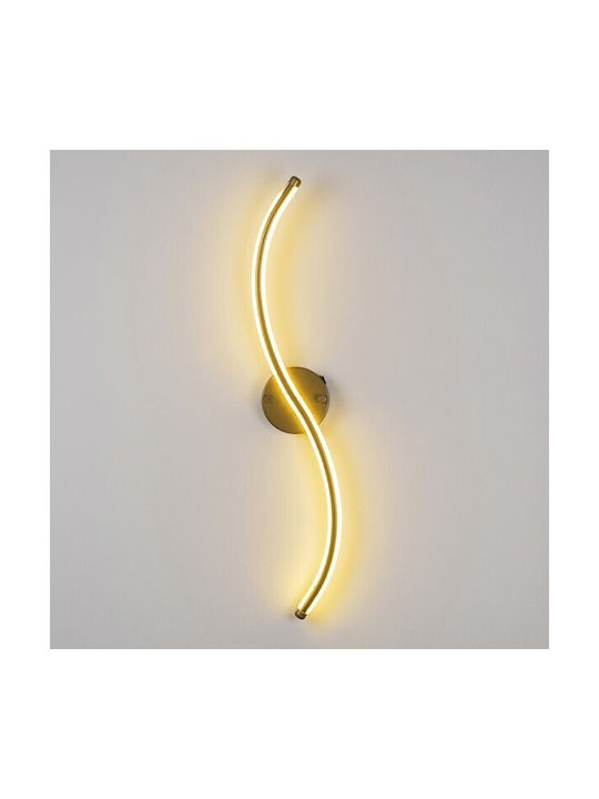 Pakketo Le Onde Φωτιστικό Τοίχου LED Χρυσό 10x5x67εκ. Pakketo Le Onde Φωτιστικό Τοίχου LED Χρυσό 10x5x67εκ.
