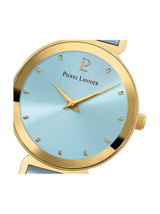 Pierre Lannier Watch with Blue Leather Strap