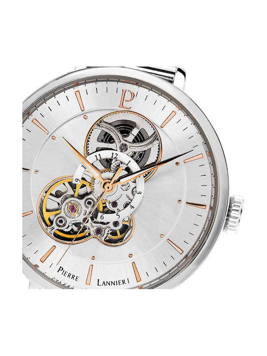 Pierre Lannier Uhr Automatisch mit Silber Metallarmband