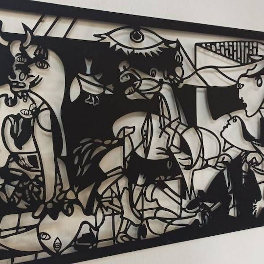 Lcut Декоративна Табела Guernica Ръчно Изработена от Дърво 130x63cm