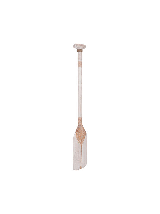 HomeMarkt Decorațiune Suspendată Lucrată Manual Albă Din Lemn 16.5x16.5cm