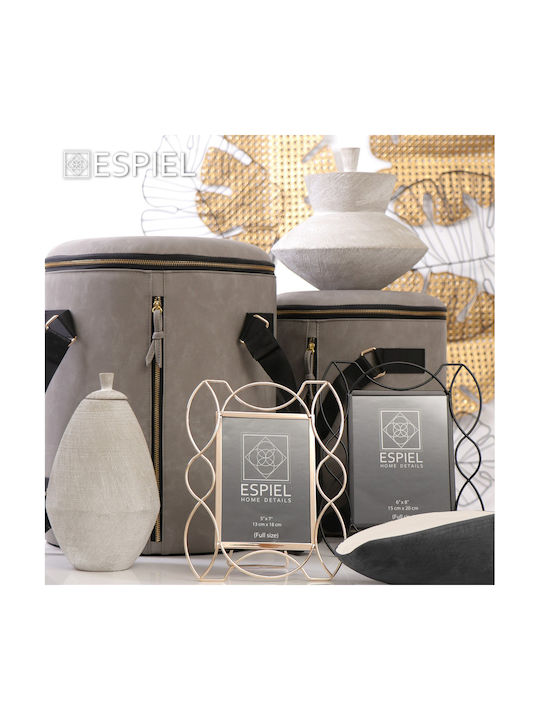 Espiel 3D Wall Decor Leaf Black/Gold Metallic 48.5x5x71.5cm