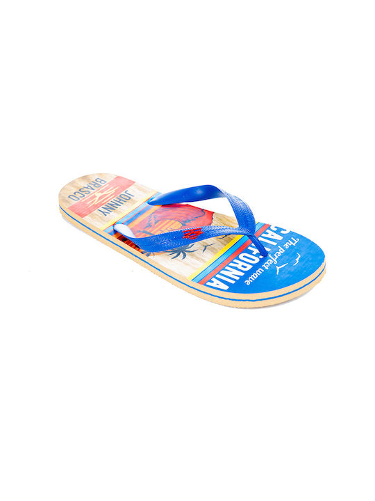 Johnny Brasco California Men's Flip Flops Blue