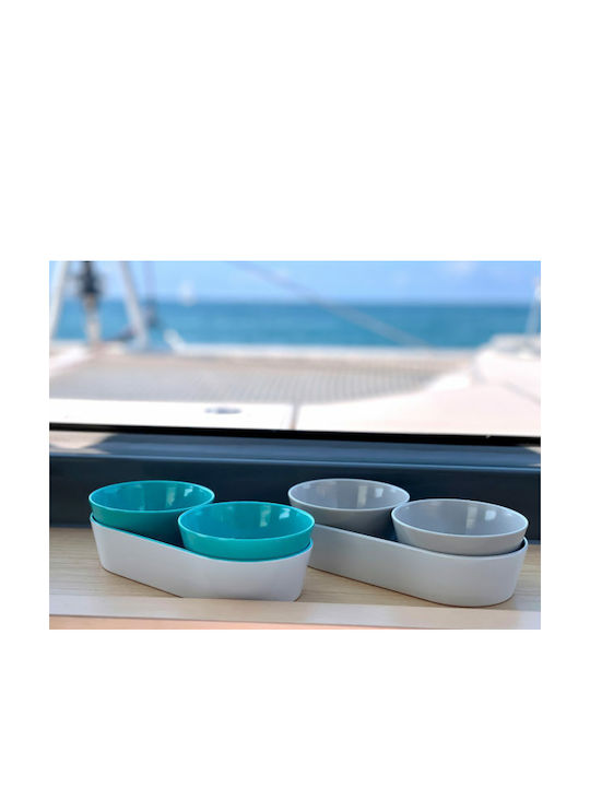 Marine Business Πλαστική Ορντεβιέρα 2 Θέσεων με Βάση Μπλε Ø27xY3cm Π9xΜ27xΥ3cm 3τμχ