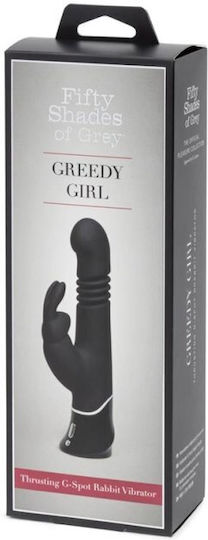 Fifty Shades of Grey Greedy Girl Thrusting Vibrator Rabbit 23cm Black