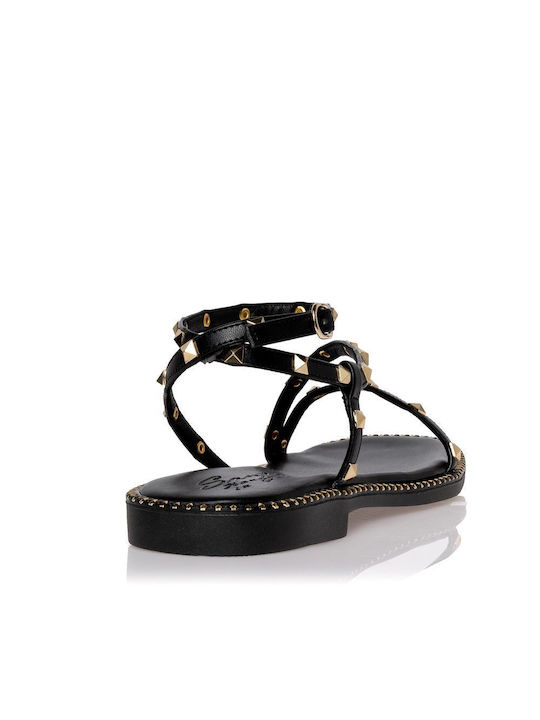 Sante Damen Flache Sandalen in Gold Farbe