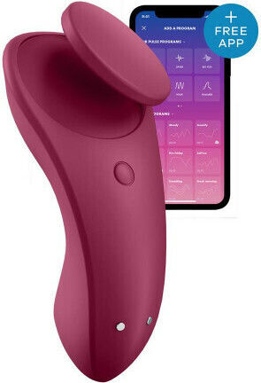 Satisfyer Sexy Secret Panty Vibrator Клитор Вибратор с Дистанционно Управление 8.2см Червен