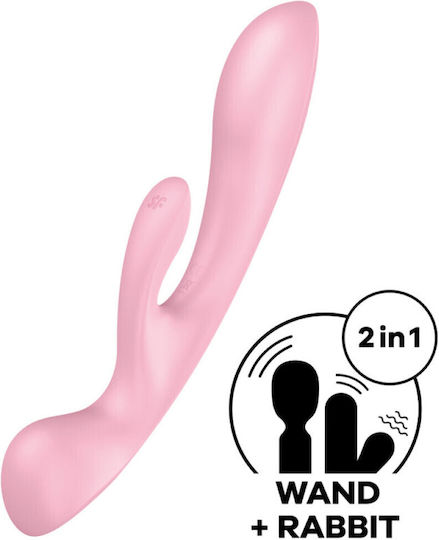 Satisfyer Triple Oh Δονητής Rabbit 27.5cm Ροζ