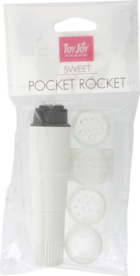 ToyJoy Pocket Rocket Mini Massager Mini Δονητής Μασάζ 10.5cm White