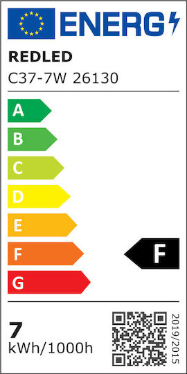 Redled Λάμπα LED 7W για Ντουί E14 Φυσικό Λευκό 600lm