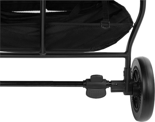 Kikka Boo Happy 2 Double Stroller Suitable for Newborn Black 11.5kg