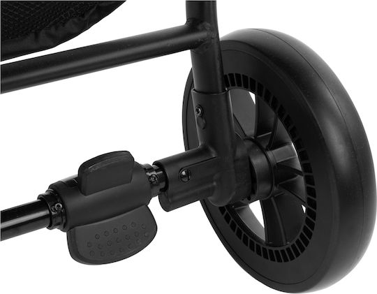 Kikka Boo Happy 2 Double Stroller Suitable for Newborn Black 11.5kg