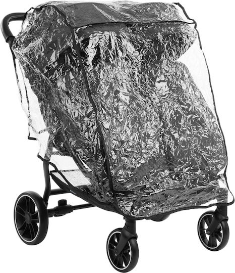 Kikka Boo Happy 2 Double Stroller Suitable for Newborn Black 11.5kg