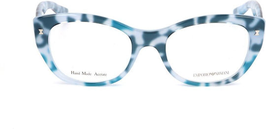 Emporio Armani Γυναικείος Κοκκάλινος Σκελετός Γυαλιών Cat Eye Καφέ Ταρταρούγα EA9864 GPD