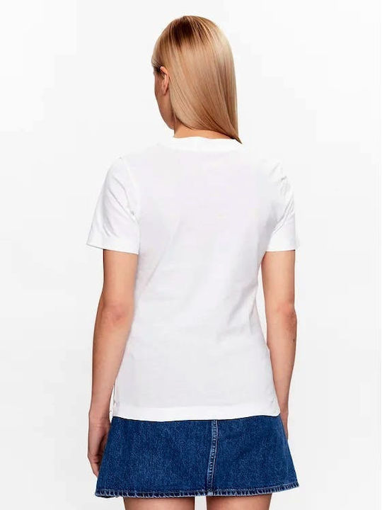 Calvin Klein Monologo Damen Sportlich T-shirt Bright White
