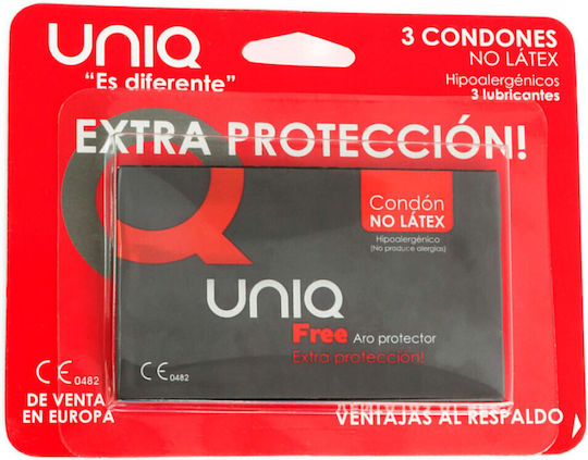 Uniq Προφυλακτικά Free Extra Protection 3τμχ 60mm Natural