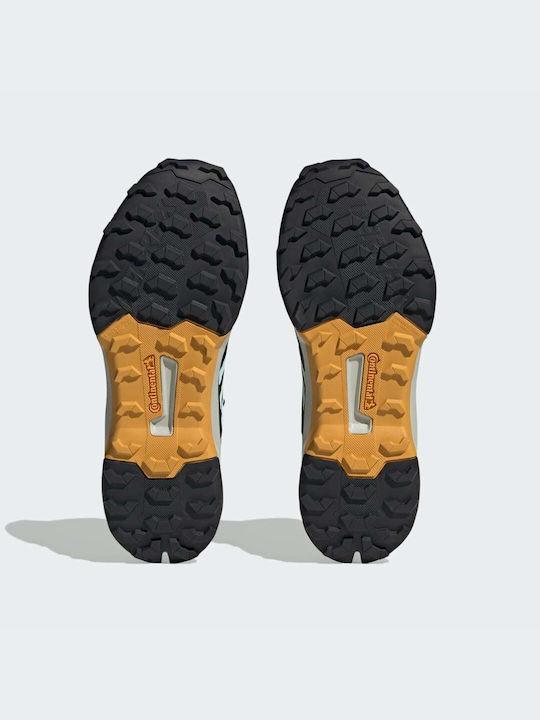 adidas Terrex AX4 Mid GTX Men's Hiking Boots Waterproof with Gore-Tex Membrane Core Black / Semi Flash Aqua / Preloved Yellow