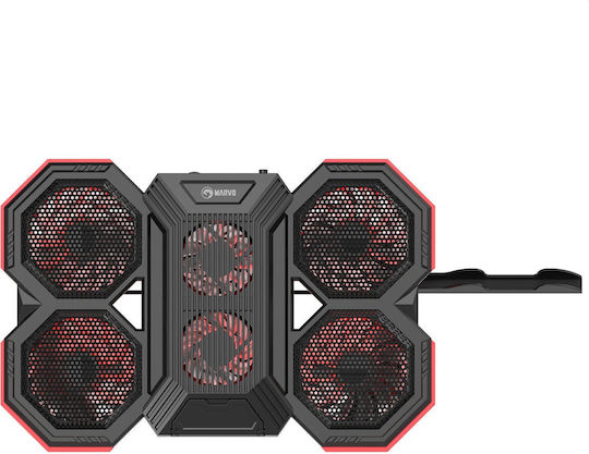 Marvo FN-41 Cooling Pad για Laptop έως 17.3" με 6 Ανεμιστήρες και Φωτισμό