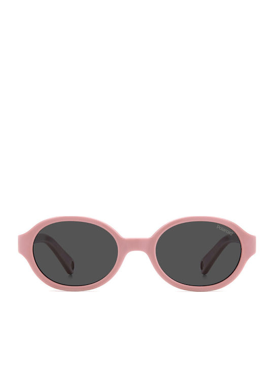 Polaroid Oval Baby Sunglasses with Polarized Lens Pink for 1-4 Years
