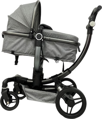 ForAll Monaco 3 in 1 Verstellbar 3 in 1 Baby Kinderwagen Geeignet für Neugeborene Gray 15.6kg