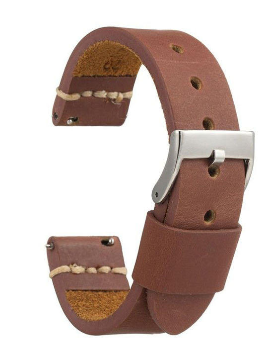 Diloy Straps Кожена каишка Кафяв 20мм