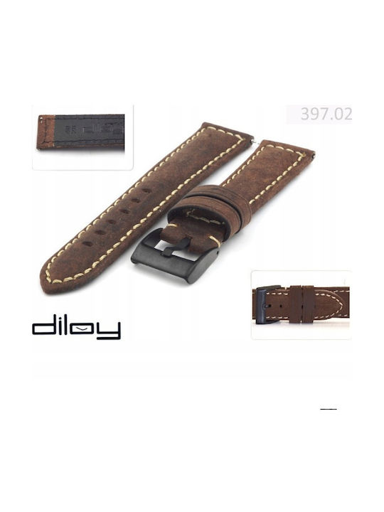 Diloy Straps Lederriemen Braun 24mm