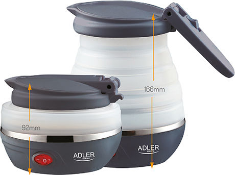 Adler Електрическа Кана За Пътуване 600ml 750W Бяла