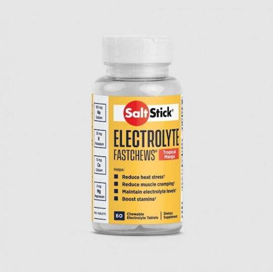 SaltStick Electrolyte Fast Chews Tropical Mango 60 chewable tabs