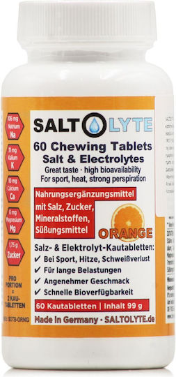 SaltStick Saltolyte Salt & Electrolytes Orange 60 chewable tabs