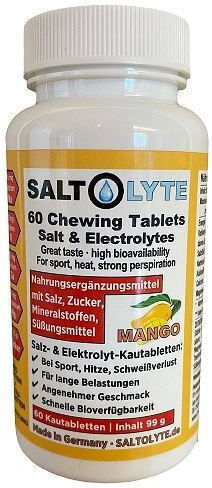 SaltStick Saltolyte Salt & Electrolytes Mango 60 chewable tabs