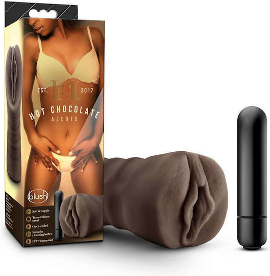 Blush Hot Chocolate Alexis Chocolate Vibrating Masturbator Masturbator BL-73506 1buc
