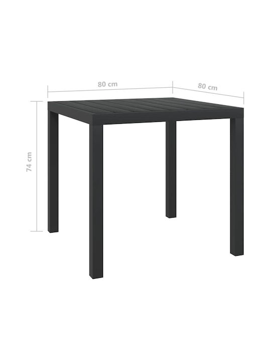 Garden & Outdoor Furniture Set for Small Outdoor Spaces 3 Pieces Black with Pillows