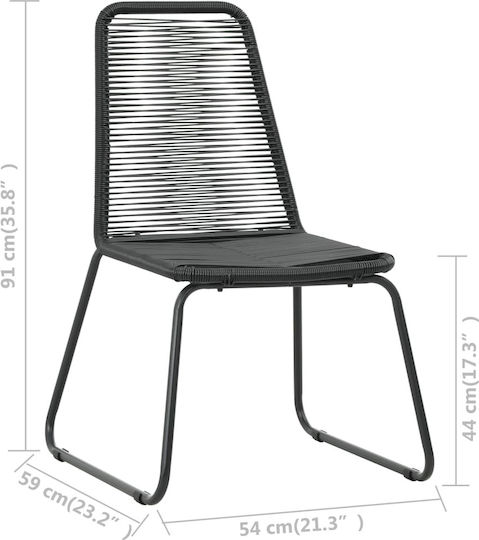Garten- und Outdoor-Möbelsets für kleinen Raum 3 Stück Schwarz