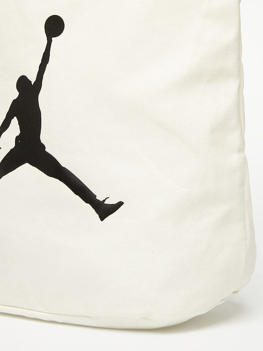 Natural Canvas Υφασμάτινη Γυναικεία Τσάντα Shopper Ώμου Λευκή