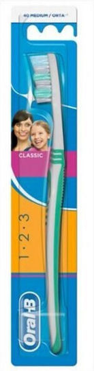 Oral-B 1-2-3 Maxi Clean 40 Periuță de dinți Mediu Albastru (Selecție Aleatorie)
